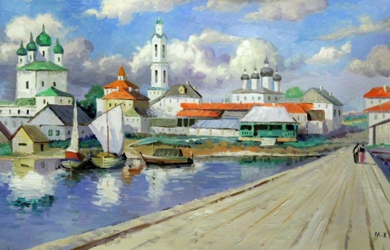 Картина "Вид на Старый Город" Цена: 19800 руб. Размер: 70 x 45 см.