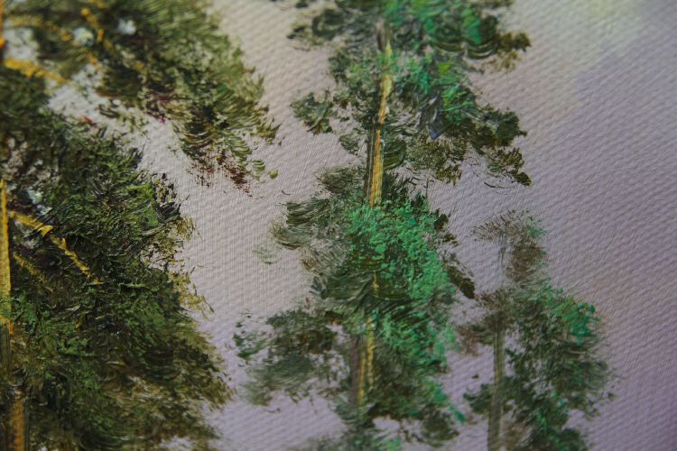 Картина маслом Шишкин - "Рожь" Цена: 20700 руб. Размер: 90 x 60 см. Увеличенный фрагмент.