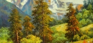 Картина "Миниатюра с горами" Цена: 5400 руб. Размер: 40 x 30 см.
