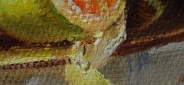 Картина маслом "Апельсин" Цена: 5000 руб. Размер: 40 x 30 см. Увеличенный фрагмент.