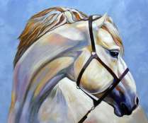 Картина "Белая лошадь"