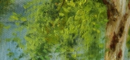 Картина "Берег реки" Цена: 7700 руб. Размер: 70 x 50 см. Увеличенный фрагмент.