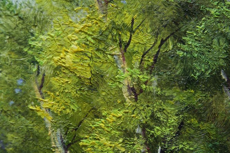 Картина "Бескрайняя река" Цена: 7700 руб. Размер: 50 x 40 см. Увеличенный фрагмент.