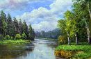 Картина "Бескрайняя река" Цена: 7500 руб. Размер: 50 x 40 см.