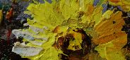 Картина "Букет желтых  цветов" Цена: 8700 руб. Размер: 50 x 60 см. Увеличенный фрагмент.