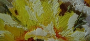 Картина "Букетик с подсолнухами" Цена: 6500 руб. Размер: 50 x 40 см. Увеличенный фрагмент.
