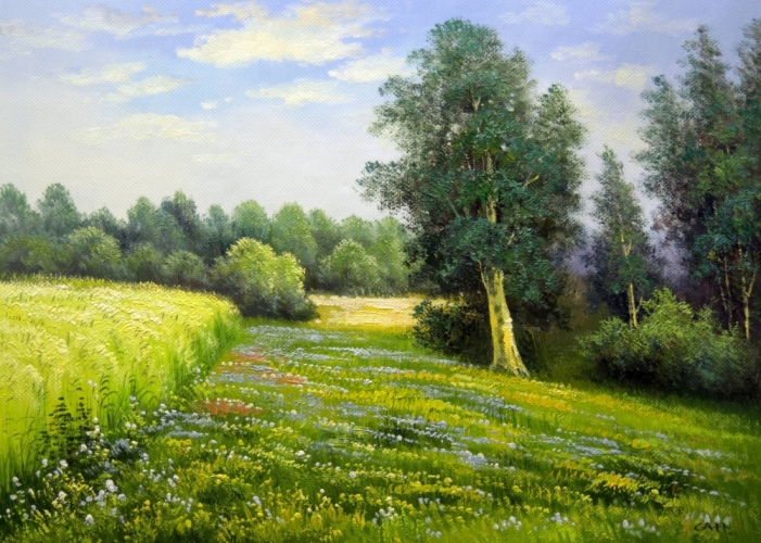 Картина "Июльский день" Левитан Цена: 8500 руб. Размер: 70 x 50 см.