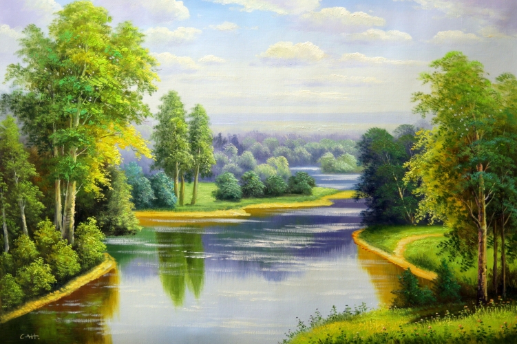 Картина "Чудный берег" Цена: 13900 руб. Размер: 90 x 60 см.