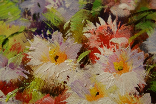Картина "Цветик-семицветик" Цена: 5800 руб. Размер: 50 x 60 см. Увеличенный фрагмент.
