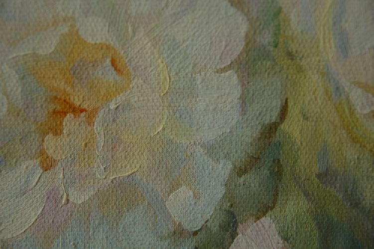 Картина "Цветы" Цена: 10000 руб. Размер: 60 x 90 см. Увеличенный фрагмент.