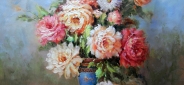 Картина "Цветы в вазе" Цена: 17000 руб. Размер: 80 x 80 см.