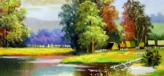 Картина "Деревенька" Цена: 5500 руб. Размер: 40 x 30 см.
