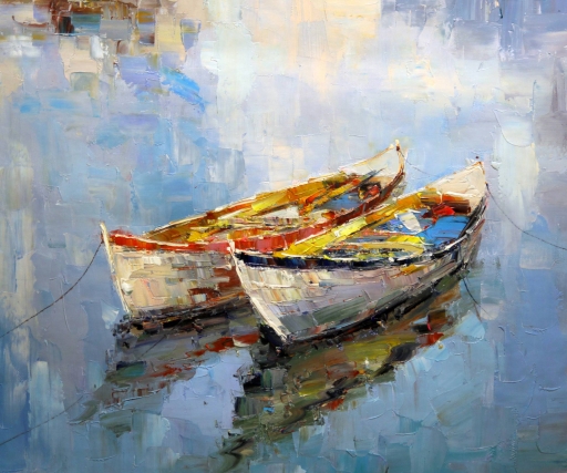 Картина "Две лодки" Цена: 5400 руб. Размер: 60 x 50 см.