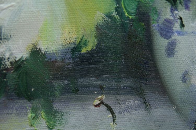 Картина "Арбуз и вишня" Цена: 7200 руб. Размер: 60 x 50 см. Увеличенный фрагмент.