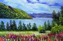 Картина "Холодное озеро" Цена: 7500 руб. Размер: 50 x 40 см.