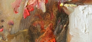 Картина "Хурма" Цена: 8000 руб. Размер: 80 x 30 см. Увеличенный фрагмент.