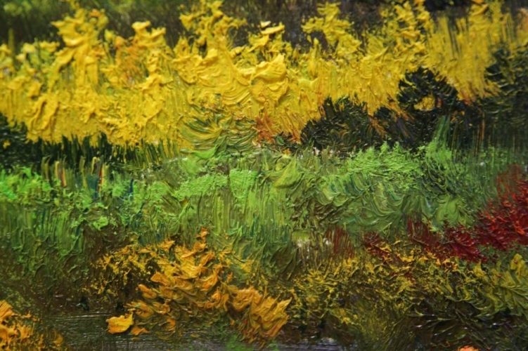 Картина "Камчатская осень" Цена: 8100 руб. Размер: 70 x 50 см. Увеличенный фрагмент.