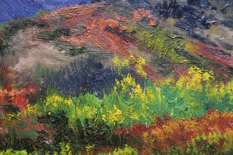 Картина "Камчатская осень" Цена: 8100 руб. Размер: 70 x 50 см. Увеличенный фрагмент.