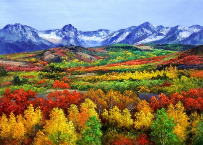 Картина "Камчатская осень" Цена: 8100 руб. Размер: 70 x 50 см.