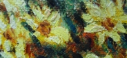 Картина маслом "Клод Моне топинамбур" Цена: 8500 руб. Размер: 50 x 60 см. Увеличенный фрагмент.