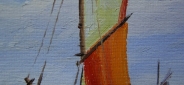 Картина "Кораблики" Цена: 5500 руб. Размер: 25 x 20 см. Увеличенный фрагмент.