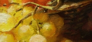 Картина "Корзина фруктов" Цена: 9700 руб. Размер: 60 x 50 см. Увеличенный фрагмент.