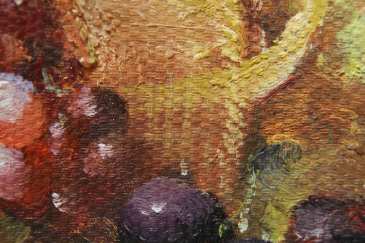 Картина маслом "Корзиночка" Цена: 5000 руб. Размер: 40 x 30 см. Увеличенный фрагмент.