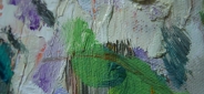 Картина "Космеи и васильки" Цена: 6700 руб. Размер: 50 x 60 см. Увеличенный фрагмент.