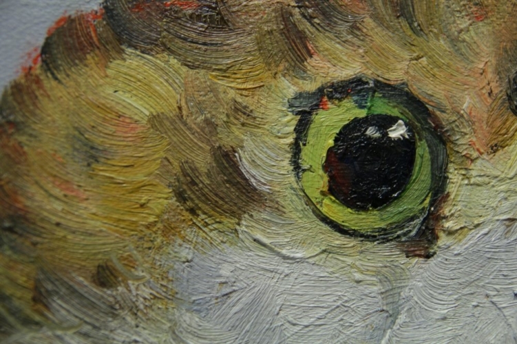 Картина "Кот" Цена: 4500 руб. Размер: 30 x 40 см. Увеличенный фрагмент.