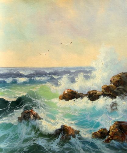 Картина "Скалистый берег" Цена: 6900 руб. Размер: 50 x 60 см.
