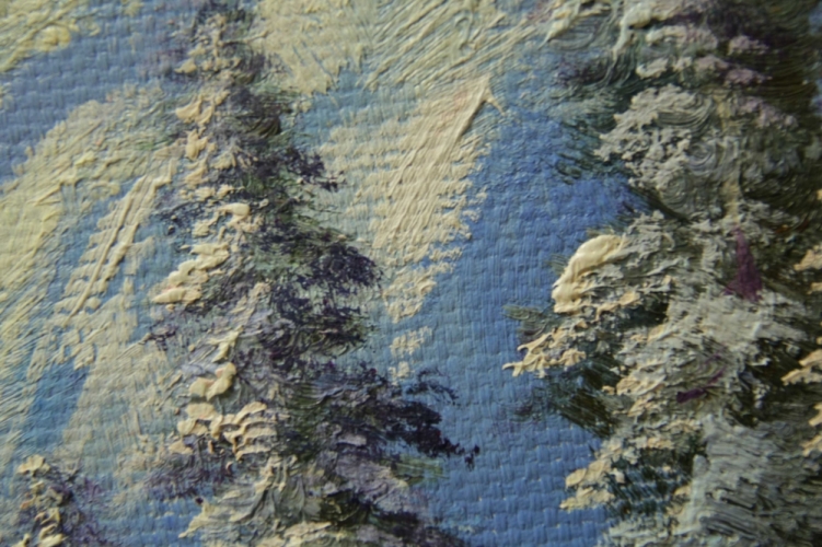 Картина "Красивые горы" Цена: 5600 руб. Размер: 40 x 30 см. Увеличенный фрагмент.