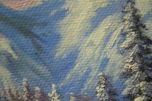 Картина "Красивые горы" Цена: 4900 руб. Размер: 40 x 30 см. Увеличенный фрагмент.