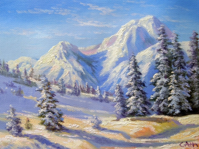 Картина "Красивые горы" Цена: 5600 руб. Размер: 40 x 30 см.