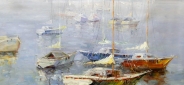 Картина "Красивые яхты" Цена: 9200 руб. Размер: 80 x 80 см.