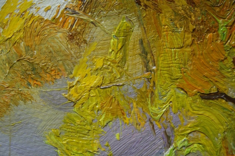 Картина "Краски осени" Цена: 6700 руб. Размер: 60 x 50 см. Увеличенный фрагмент.