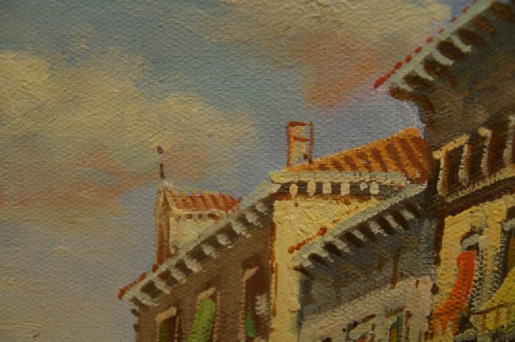 Картина "Краски Венеции" Цена: 9000 руб. Размер: 50 x 60 см. Увеличенный фрагмент.