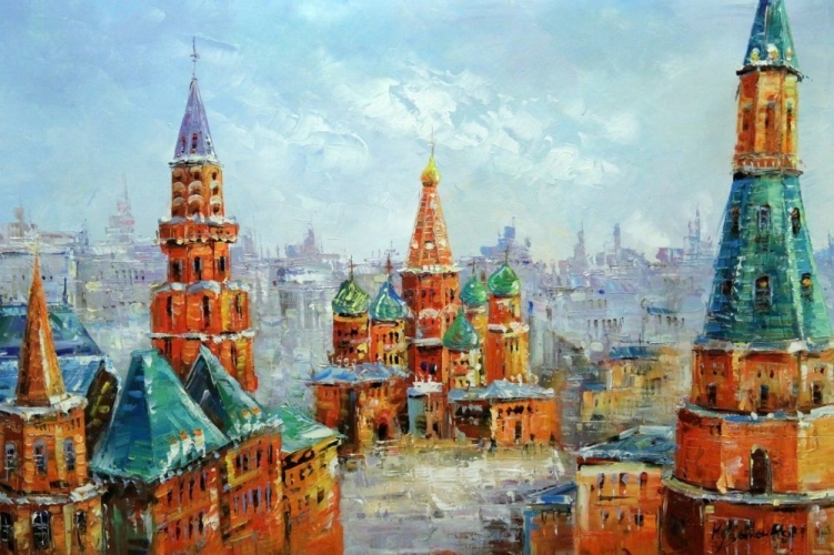 Картина "Крыши Кремля" Цена: 12000 руб. Размер: 90 x 60 см.