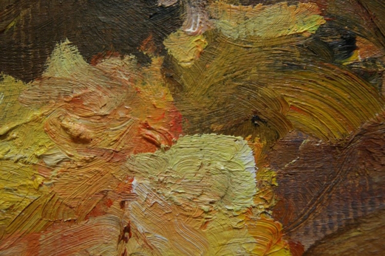 Картина "Кувшин и ананас" Цена: 19800 руб. Размер: 120 x 60 см. Увеличенный фрагмент.