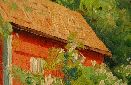 Картина "Летний домик" Цена: 5500 руб. Размер: 25 x 20 см. Увеличенный фрагмент.