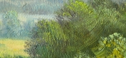 Картина маслом "Летний пейзаж" Цена: 7400 руб. Размер: 40 x 30 см. Увеличенный фрагмент.