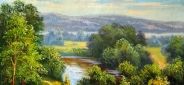 Картина маслом "Летний пейзаж" Цена: 7400 руб. Размер: 40 x 30 см.