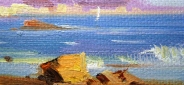 Картина "Летний пляж" Цена: 4500 руб. Размер: 40 x 30 см. Увеличенный фрагмент.