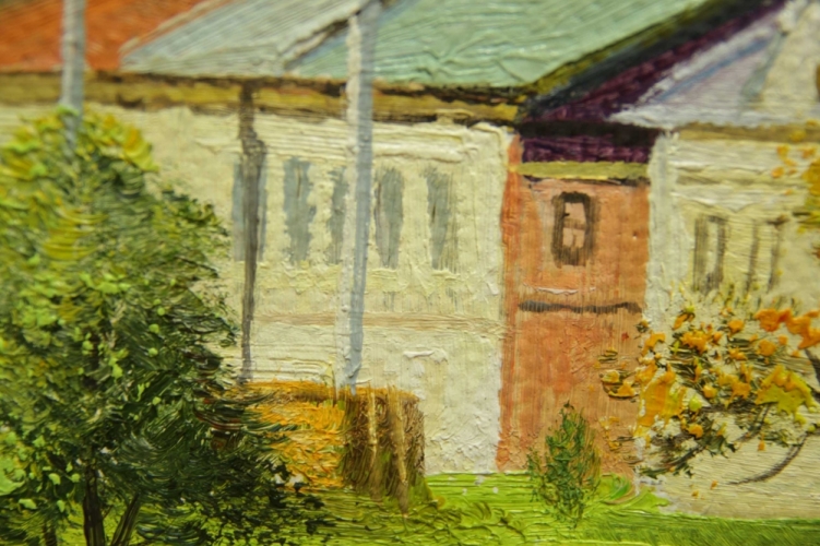 Картина "Летняя деревня" Цена: 8000 руб. Размер: 40 x 30 см. Увеличенный фрагмент.