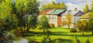 Картина "Летняя деревня" Цена: 7200 руб. Размер: 40 x 30 см.