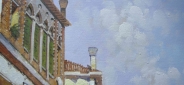 Картина "Летняя Венеция" Цена: 15000 руб. Размер: 60 x 90 см. Увеличенный фрагмент.