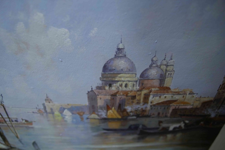 Картина "Летняя Венеция" Цена: 15000 руб. Размер: 60 x 90 см. Увеличенный фрагмент.
