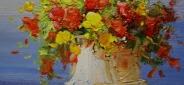 Картина "Лето у моря" Цена: 17000 руб. Размер: 180 x 70 см. Увеличенный фрагмент.