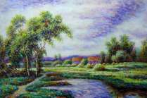 Картина "Летом на хуторе"