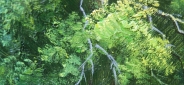 Картина "Летом у реки" Цена: 10300 руб. Размер: 50 x 70 см. Увеличенный фрагмент.