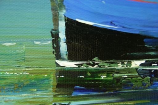 Картина "Синяя Лодка" Цена: 3000 руб. Размер: 40 x 40 см. Увеличенный фрагмент.